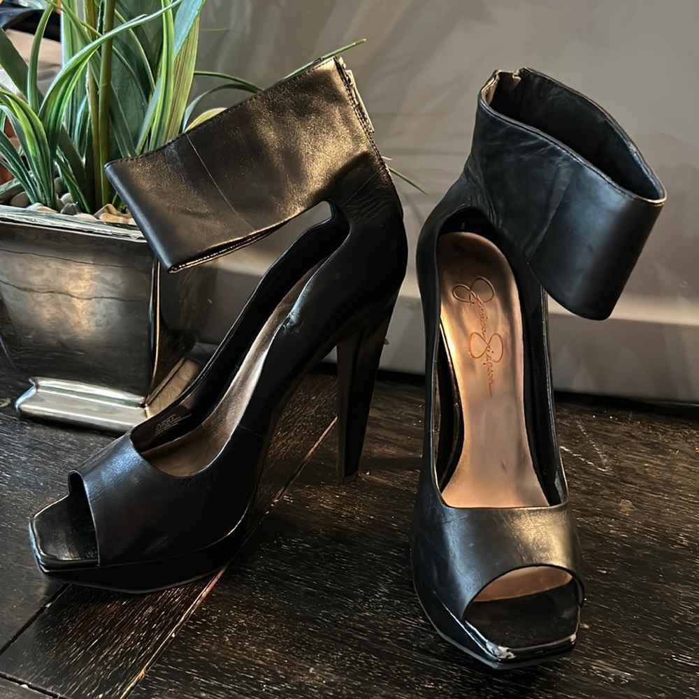 Jessica Simpson ankle strap heels